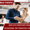 POSTPONED: 1 Day, 2 Great Events – Join Us for the 2020 CFO Strategies Roundtable and Accounting Top Priorities Focus Group!