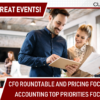 Don’t Miss Out – Join Us for the 2019 CFO Roundtable and Pricing Focus Group!