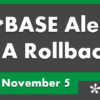 HA Rollback Updates for November 5