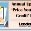Annual Update for RegV ‘Price You Pay For Credit’ Forms