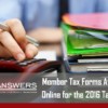 Take Advantage of Online Member Tax Forms
